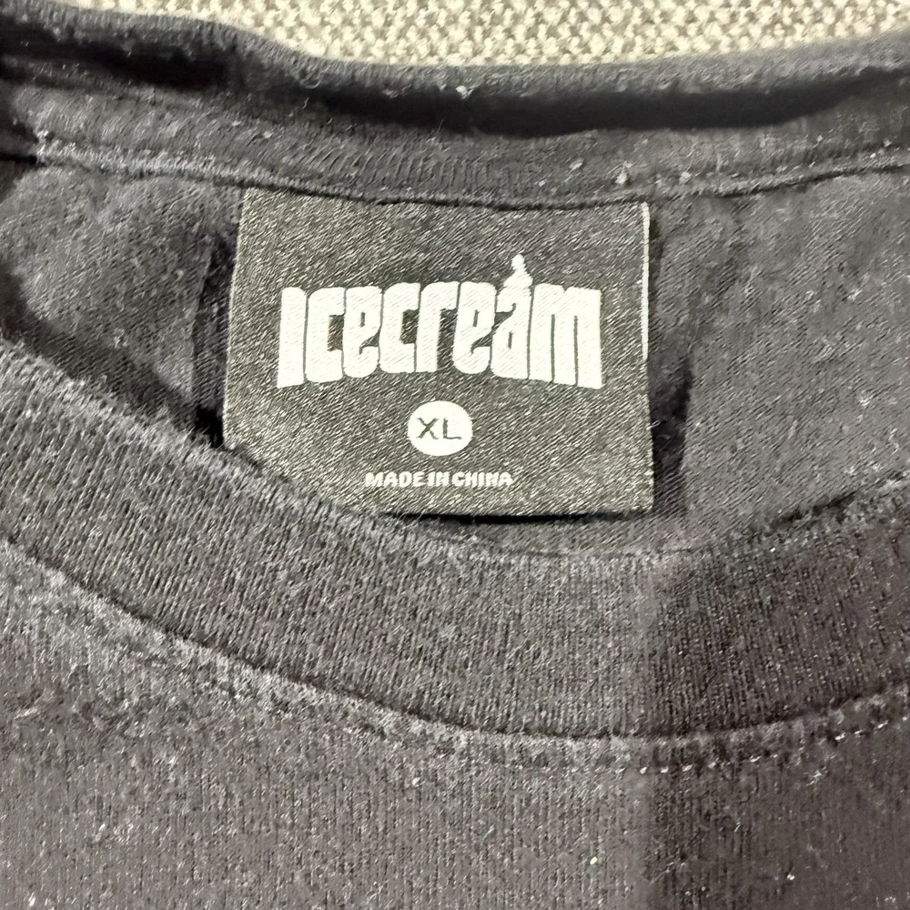 Icecream Shirt Mens XL Black Flower Logo Graphic Tee Short Sleeve‎ Streetwear